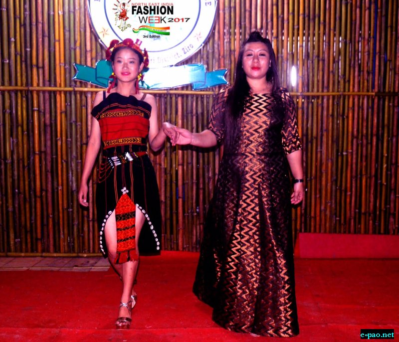  Designer Gloria Ovung from Nagaland with her design during the promo fashion show of North East India Fashion Week 2017 