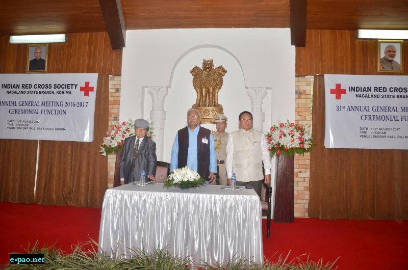T.R. Zeliang, Chief Minister, Nagaland  at 31st Annual General Meeting of the Indian Red Cross Society, Nagaland branch, at Raj Bhavan, Kohima on 19th august, 2017 