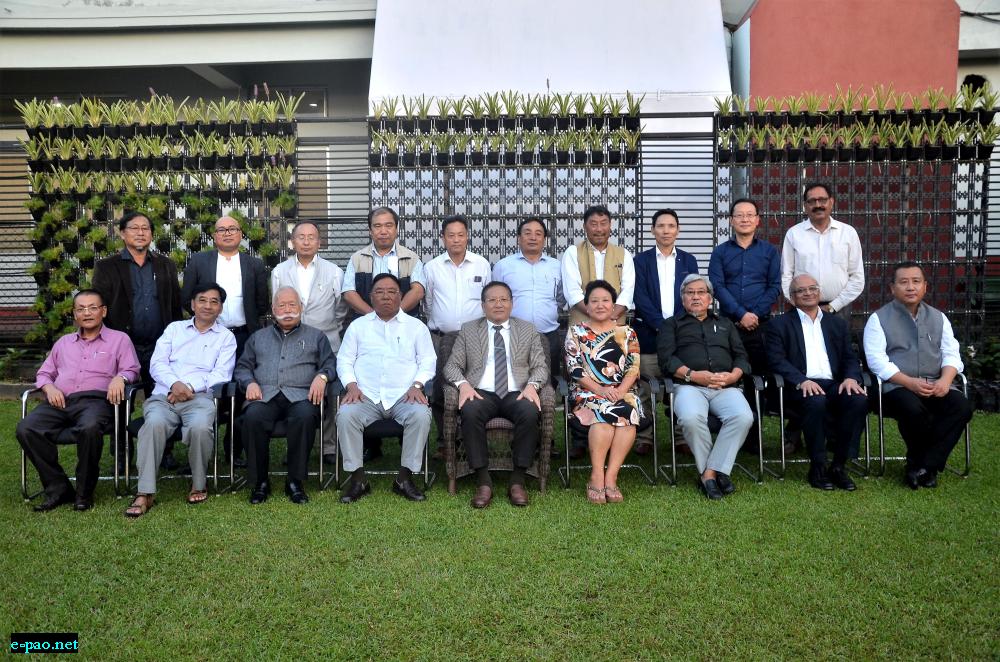  The Chief Minister along with Ministers and Senior Govt. officials outside his Residential Office  on 24 Aug 2017 