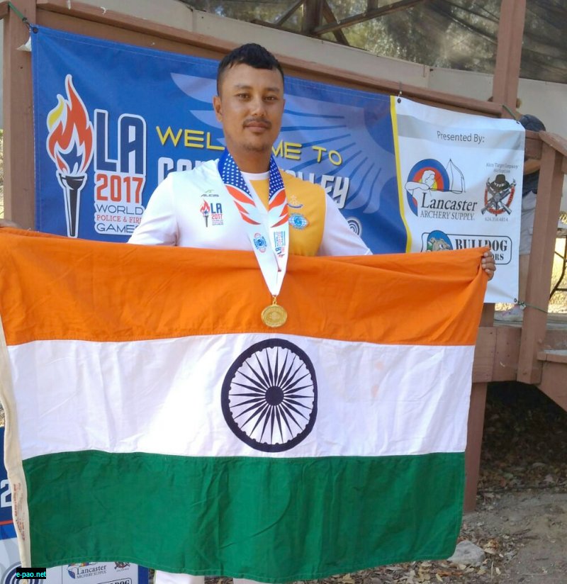 Gurmayum Robert (Archer) wins gold at World Event at Los Angeles, USA  