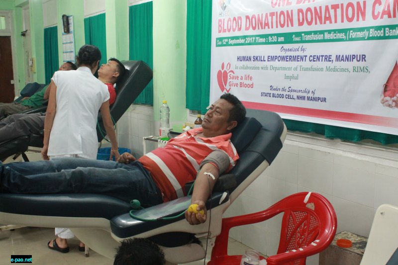 Blood Donation Camp at RIMS on  September 12, 2017