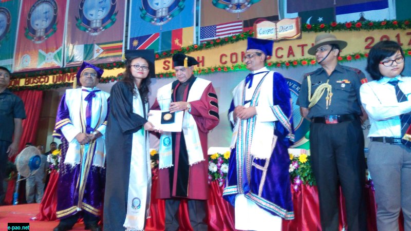 >6th Convocation of Assam Don Bosco University at Guwahati on 9th September, 2017