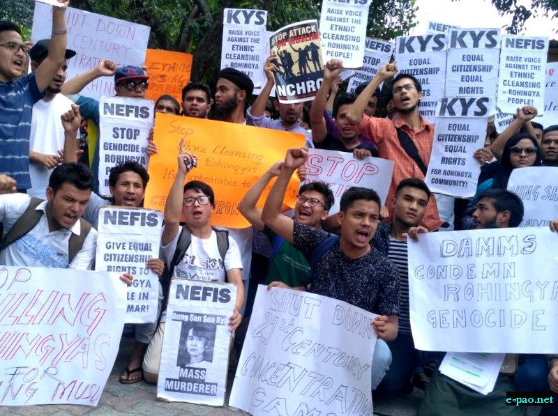 Protests against Myanmar govt for persecuting Rohingya community 