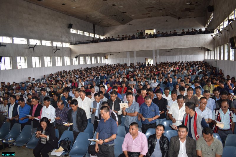 Section of crowds during NPF Mokokchung Division General meeting at Town Hall Mokokchung 