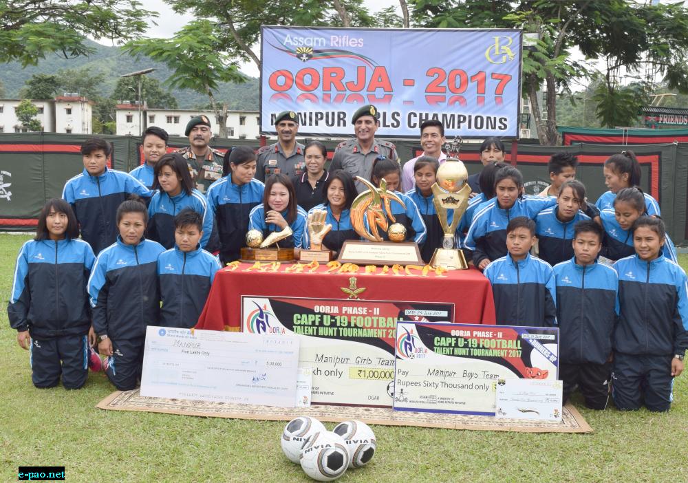 Winners of 'OORJA' U-19 talent hunt tournament felicitated