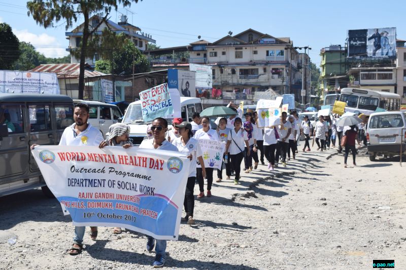 Awareness Programme on the occasion of World Mental Health Day on 10th October 2017 at Arunachal Pradesh