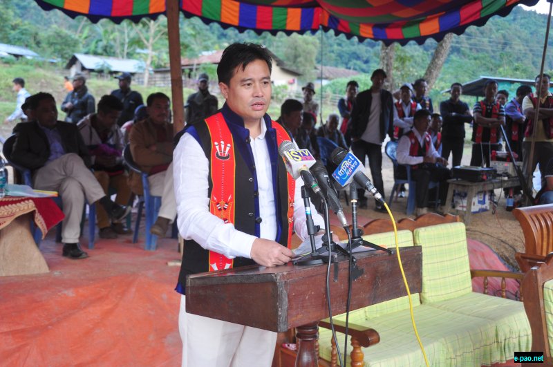 Minister Biswajit at Makui (Liangchi) Village, Senapati District 