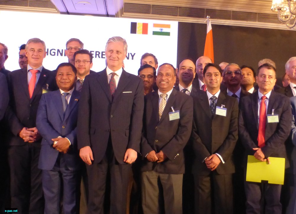  IBSD Director and Meghalaya Chief Minister is with King of Belgium at the centre during MOU signing ceremony in Delhi 
