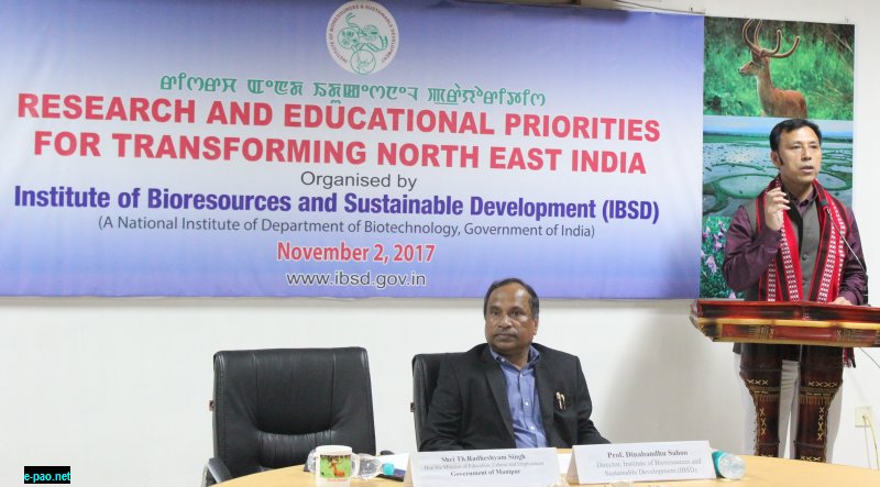 Th. Radheshyam Singh , Minister for Education, Labour and Employment , Govt of Manipur and Prof Dinabandhu Sahoo, Director IBSD at the RTD