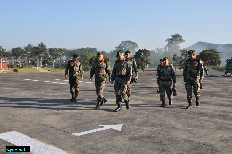 General Bipin Rawat, UYSM, AVSM, YSM, SM, VSM, ADC, Chief of the Army Staff visits Manipur on 29 December 2017 