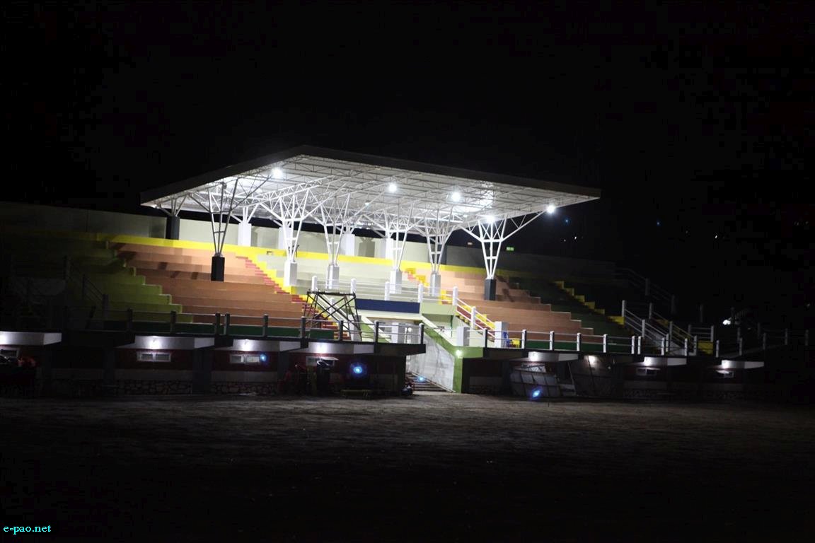 Lamka football Ground at Churachandpur  as seen at night time :: December 2017