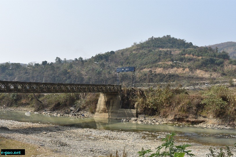 A view from Tumukhong village boundary and the shrunken Thoubal River