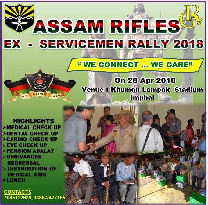 Assam Rifles Ex-servicemen Rally at Khuman Lampak