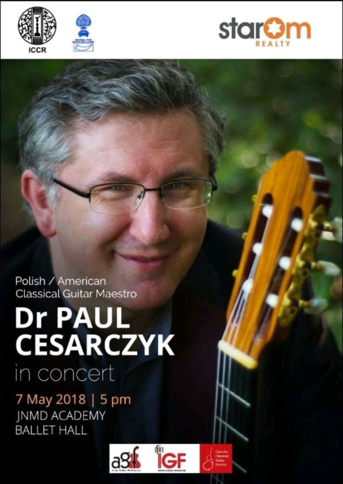 Dr. Paul Cesarczyk classical guitar recital in JN Dance Academy Ballet Hall, Imphal, Manipur on the 7th of May, 2018 