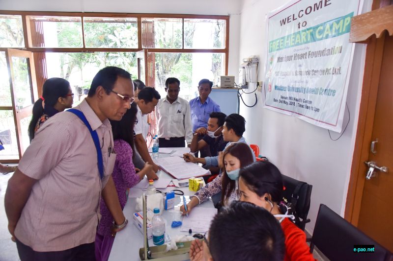 Free Heart OPD Camp at Manipur University on 3rd May, 2018 
