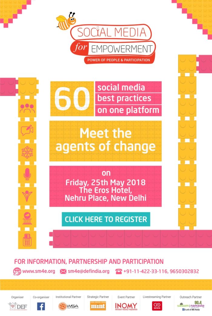 60 best social media practices at New Delhi : SM4E Awards 2018 