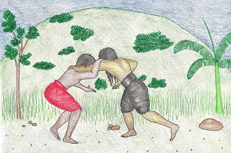 Thaunaphaba Marupi - Illustration by James Oinam 