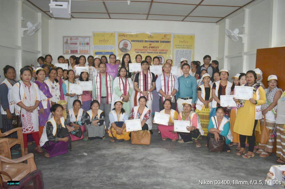 Certificate Distribution of RPL-PMKVY trainees for Lower Dibang, Arunachal Pradesh
