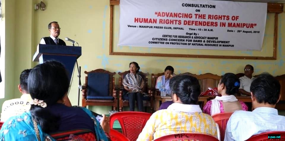  Chairperson - Manipur HR Commission sharing at HRD convention on 29 August 2018 at Manipur Press Club 