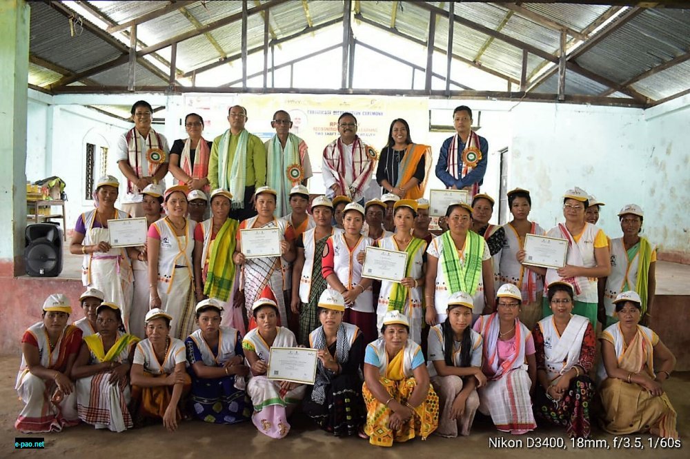 Certificate Distribution of RPL-PMKVY trainees for Namsai, Arunachal Pradesh