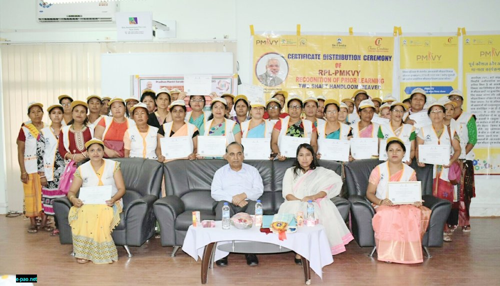 Certificate Distribution of RPL-PMKVY trainees for Nirjuli, Arunachal Pradesh