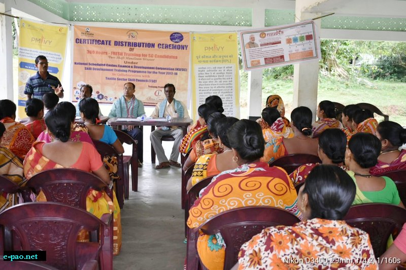 Certificate Distribution of FRESH trainees for Baidyardighi, Tripura