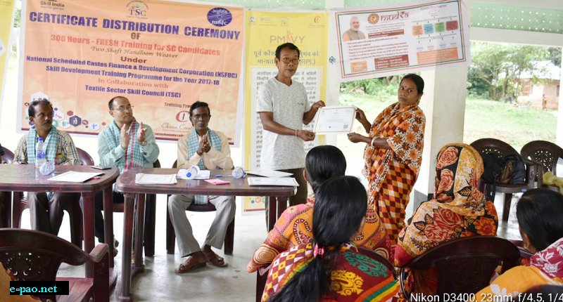 Certificate Distribution of FRESH trainees for Baidyardighi, Tripura