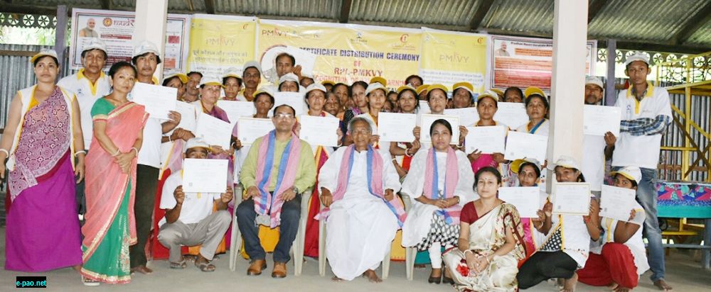  Certificate Distribution of RPL-PMKVY at Bamutia, Tripura