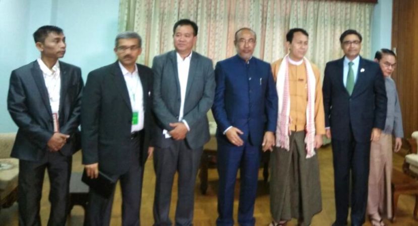  With Manipur Chief Minister N. Biren at Yangon 