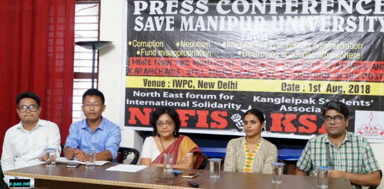 Press Conference organized on Manipur University Crisis Issue at Delhi