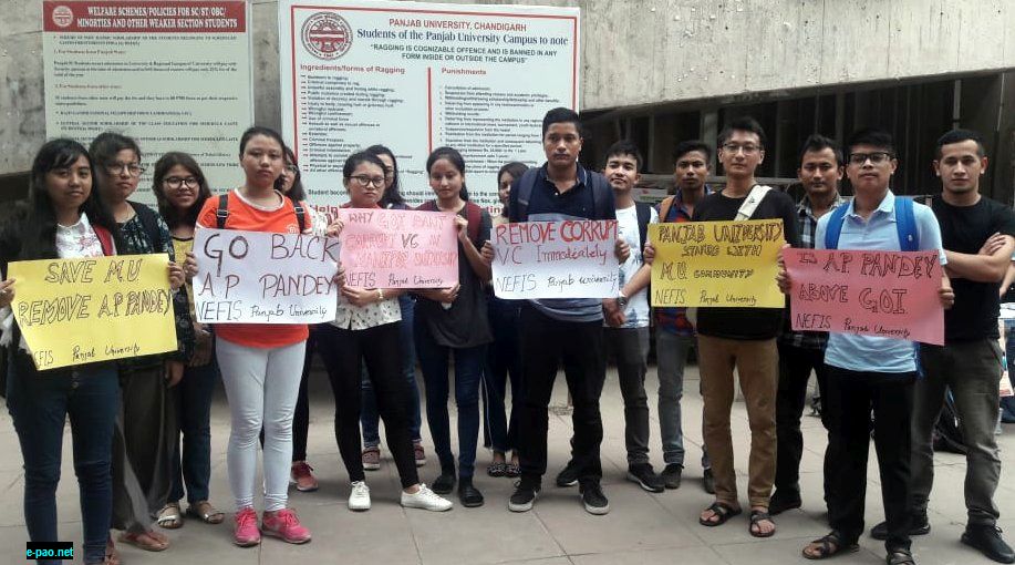 Students at Chandigarh organize Protest in Solidarity with MU Community