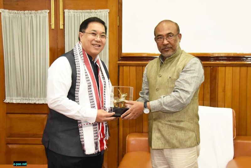 Manipur CM N Biren meet with Ambassador Of Thailand , Chutintorn Gongakdion 27th August 2018 
