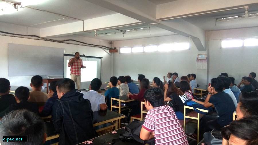 Session conducted by Monjib Mochahari, Assistant Professor, Assam Don Bosco University at Loreto Convent, Shillong