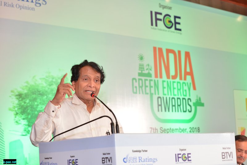 Kamesh Salam awarded for Outstanding Green Activist - Jury Choice Awards at India Green Energy Awards, 2018 