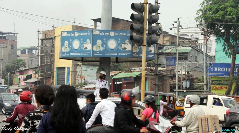  Keishampat Junction : Traffic Lights at Imphal in October 2018 