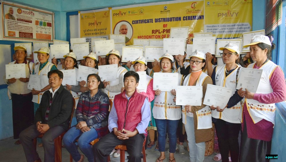  Certificate distribution for RPL trainees of Tingvong, Sikkim  