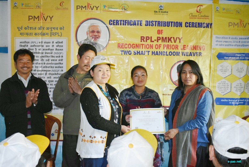  Certificate distribution for RPL trainees of Tingvong, Sikkim  
