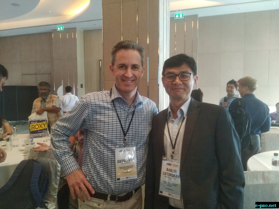  Professor David Kaye (UN Special Rapporteur on Freedom of Opinion and Expression) with  Babloo Loitongbam (HRA Executive Director) 