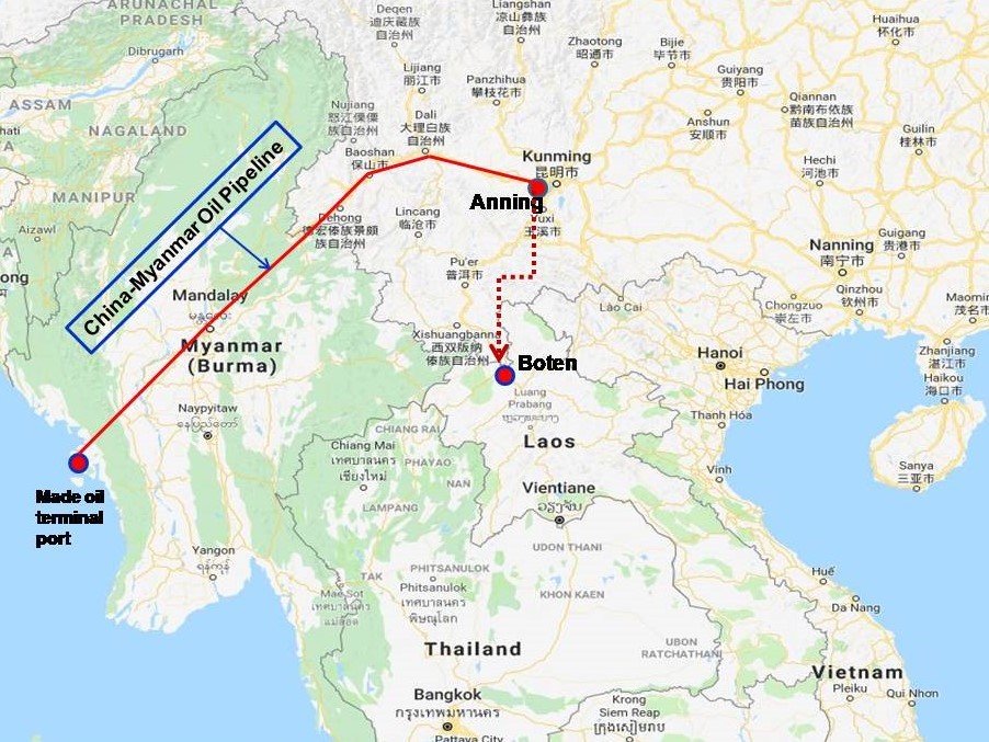  Fig. 1 China-Myanmar Oil Pipeline and Anning oil refinery  