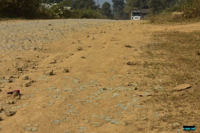  Remains of broken glass, an indication of accident around Ngakhasi village  