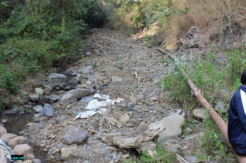  Ningthourok Stream in dried up condition which never used to dried up 