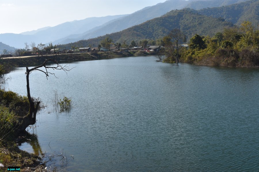   The impounded water at risk level during lean season in upstream of the Dolaithabi Barrage  