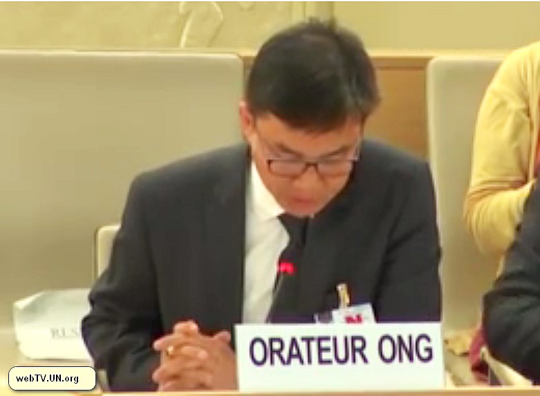  Babloo Loitongbam (HRA) addresses 40th Session of United Nations Human Rights Council on 18th March 2019  at Geneva 