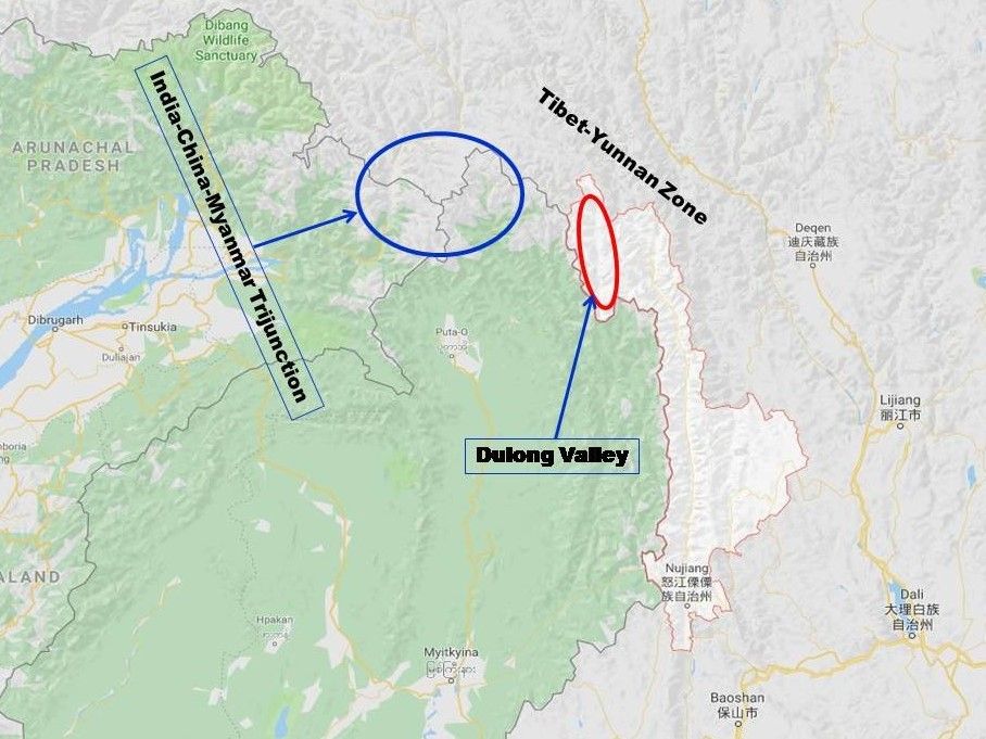  Strategic location of the Dulong Valley near the India-China-Myanmar Tri-junction  