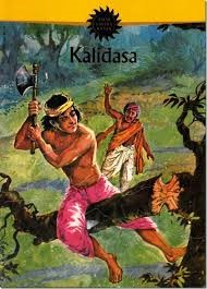   Young Kalidas chopping a branch (Artist's imagery) 
