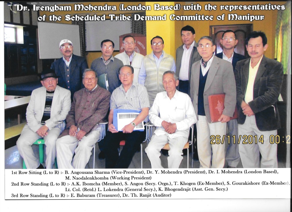  Dr Irengbam Mohendra with representatives of the ST Demand Committee Manipur in November 2014 