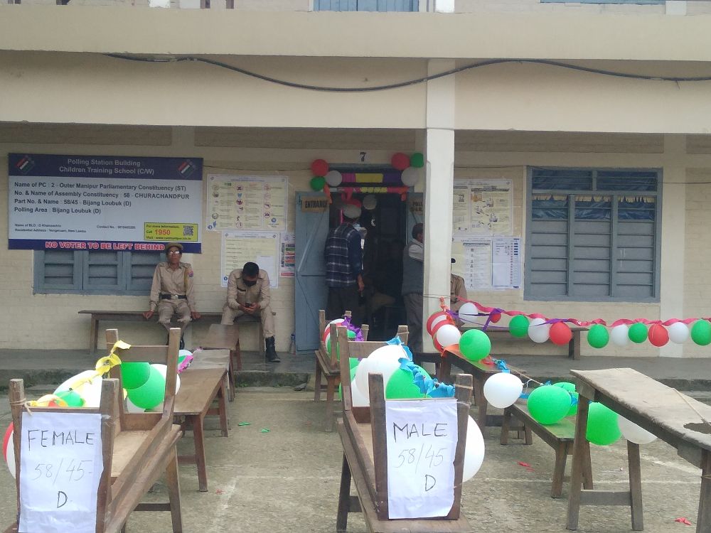  Polling stations in Lamka Town, Churachandpur, Manipur that went to polls on Aprill 11 2019  