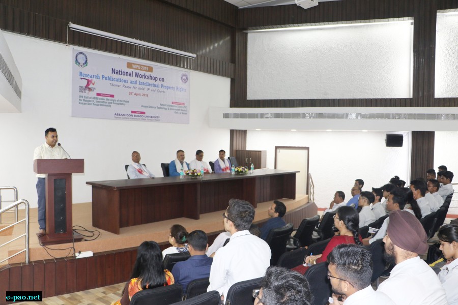  National Workshop on Research Publications and Intellectuals Property Rights at Assam Don Bosco University 