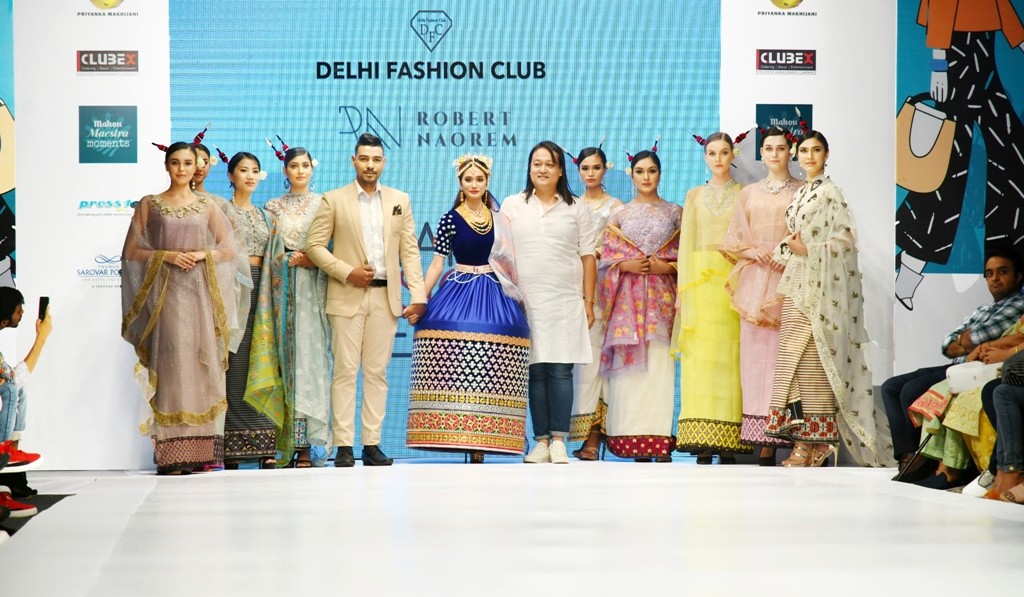  Delhi Fashion Club presented Handloom show with Designer Robert Naorem, Fashion Director Harshit Dhingaun and Showstopper Soma Laishram 
