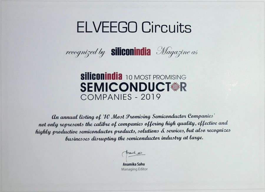 ELVEEGO Circuits selected as one of Top 10 Most Promising Semiconductor Companies of 2019 
